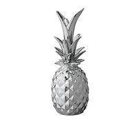 Bloomingville Ananas décoratif Home Decor - dècoration Maison Ø 9 x H 24 cm, Argenté Brillant, Céramique