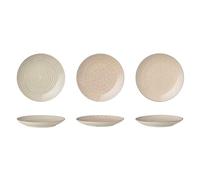 Bloomingville Assiettes Cécile, Rose et Gris, 3 pièces