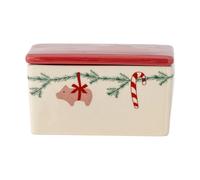 Bloomingville Beurrier Yule 12.5x7 cm Blanc-rouge