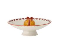Bloomingville Bol de service sur pied Jolly Ø 24 cm Blanc-rouge