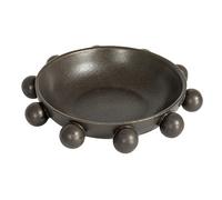 Bloomingville Bol en grès avec orbes et vernis réactif, noir, 24 cm