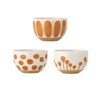 Bloomingville Bol Linora 58 cl Lot de 3 Blanc-brun