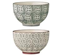 Bloomingville Bols à petit-déjeuner, Gris/Vert, 2 pièces