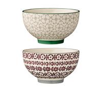 Bloomingville Bols Karine Ø 13.5 cm - 2 pièces vert-rouge