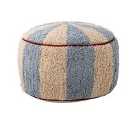 Bloomingville Charoline pouf Ø44 cm Bleu-blanc-rouge