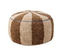 Bloomingville Charoline pouf Ø44 cm Brun-blanc-bleu