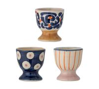 Bloomingville Coquetier Eviaya Lot de 3 Bleu-multi