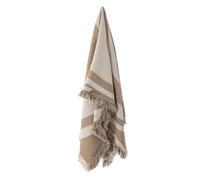 Bloomingville Couvre-lit de qualité supérieure 160 x 130 cm - Plaid Polyvalent en Coton recyclé idéal comme Couverture de canapé ou pour lit et Jardin, Doux et Facile d'entretien (Naturel)
