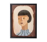 Bloomingville Illustration Amanda avec cadre 32x42 cm Marron