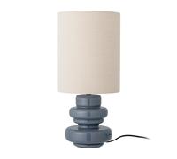 Bloomingville Lampe de table Fabiola Ø24x51 cm Verre bleu-lin