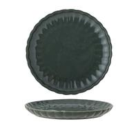 Bloomingville Latina Assiette plate en faïence, vert, 20 x 2 cm | En céramique, Usage quotidien et occasions spéciales, Passe au lave-vaisselle, Passe au micro-ondes