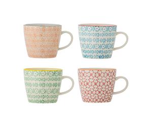Bloomingville Mug Carla. Multicolore. lot de 4