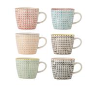 Bloomingville Mug Carla. Multicolore. lot de 6