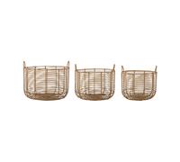 Bloomingville Panier de rangement Mekkel 3 pièces Nature
