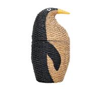 Bloomingville Panier de rangement Tazia avec couvercle Ø37x69 cm Noir