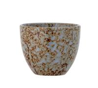 Tasse en grès bleu, sans anse, à motifs, empilable - Bloomingville, Paula - Ø8xH7 cm