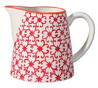 Bloomingville Petit Pot de Lait Carla Express - Couleur Ø 8,5 x H 8,5 cm, Rouge, Céramique, Capacité 250 ML