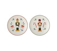 Bloomingville Petite assiette Jolly Ø 16 cm 2 pièces Blanc-rouge