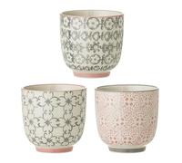 Bloomingville Petites tasses à café Cécile, Rose et Gris, 3 pièces