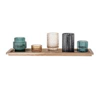 Bloomingville Photophore avec plateau en bois Bloomingville 6 Pièces Multi