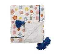 Bloomingville Plaid en coton Cherry 160x130 cm Rose