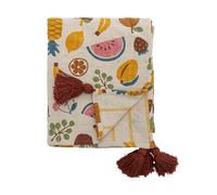 Bloomingville Plaid en coton Fruitta 160x130 cm Jaune