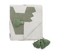 Bloomingville Plaid en coton Memmo 160x130 cm Naturel