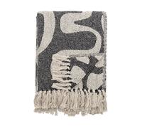 Bloomingville Plaid en coton Salobre 160x130 cm Noir