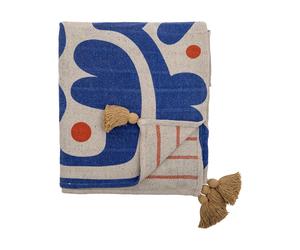 Bloomingville Plaid Eviaya 130x160 cm Bleu