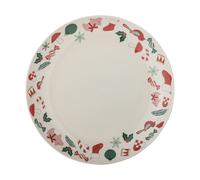 Bloomingville Plat de service Yule Ø28 cm Naturel-rouge