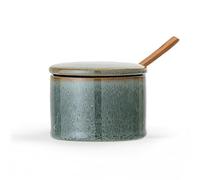 Bloomingville Pot avec couvercle et cuillère, Pixie, Vert, Céramique 200ml