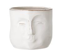 Bloomingville Pot avec visage Bloomingville 16.5x18 cm Blanc