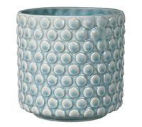 Bloomingville Pot de Fleur Dot - Pots de Fleurs décoratifs Couleur pour intérieur Style rétro créatif S (12,5 cm ø), Leu Ciel, Céramique
