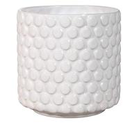 Bloomingville Pot de Fleur Dot - Pots de Fleurs décoratifs Couleur pour intérieur Style rétro créatif S (12,5 cm ø), Blanc, Céramique
