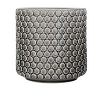 Bloomingville Pot de Fleur Dot - Pots de Fleurs décoratifs Couleur pour intérieur Style rétro créatif M (15,5 cm ø), Gris, Céramique
