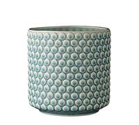 Bloomingville Pot de Fleur Dot - Pots de Fleurs décoratifs Couleur pour intérieur Style rétro créatif M (15,5 cm ø), Leu Ciel, Céramique
