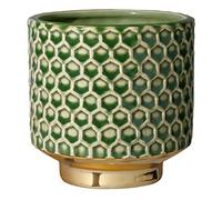 Bloomingville Pot de Fleur Home - Pots de Fleurs décoratifs Couleur pour intérieur Style rétro créatif M (12,5 cm ø), Vert, Céramique