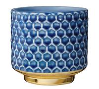 Bloomingville Pot de Fleur Home - Pots de Fleurs décoratifs Couleur pour intérieur Style rétro créatif S (10 cm ø), Bleu, Céramique
