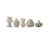 Bloomingville Quinto vase Grès bleu. 5 pièces