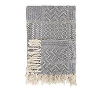Bloomingville Rodion Plaid en Coton recy ris 160 x 130 cm