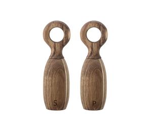 Bloomingville Salière et poivrière Bloomingville bois 21 cm