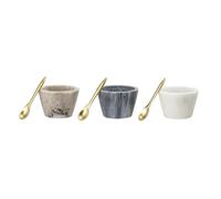 Bloomingville Sel DS m.LÖ, Laiton, Blanc, Marron, Noir, doré, 7,5 cm