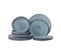 Bloomingville Service de table Sandrine 12 pièces Bleu