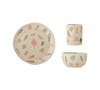Bloomingville Service de table Sweets Lot de 3 Nature