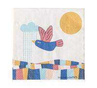 Bloomingville Serviette en papier Colorine. lot de 20 Naturel