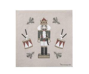 Bloomingville Serviettes en papier Jolly Casse-Noisette Noël Serviette FSC ® Lot de 20 serviettes