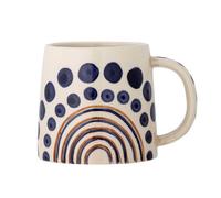 Bloomingville Shama Tasse à pois bleus 500 ml avec tasse à café en céramique