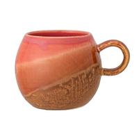 Bloomingville Tasse Becher PAULA Orange Marron Avec Poignée, Céramique 275 ml