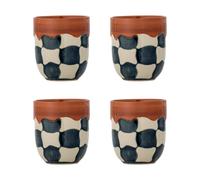 Bloomingville Tasse Check. lot de 4 Bleu