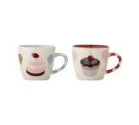 Bloomingville Tasse Darby 20 cl Lot de 2 Rouge